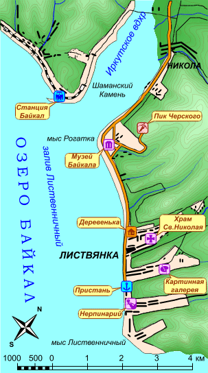Карта Листвянки