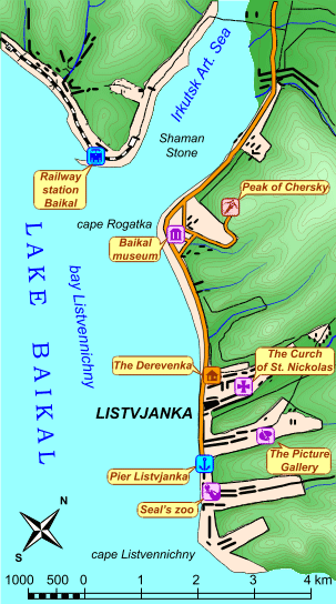 Listvjanka Map